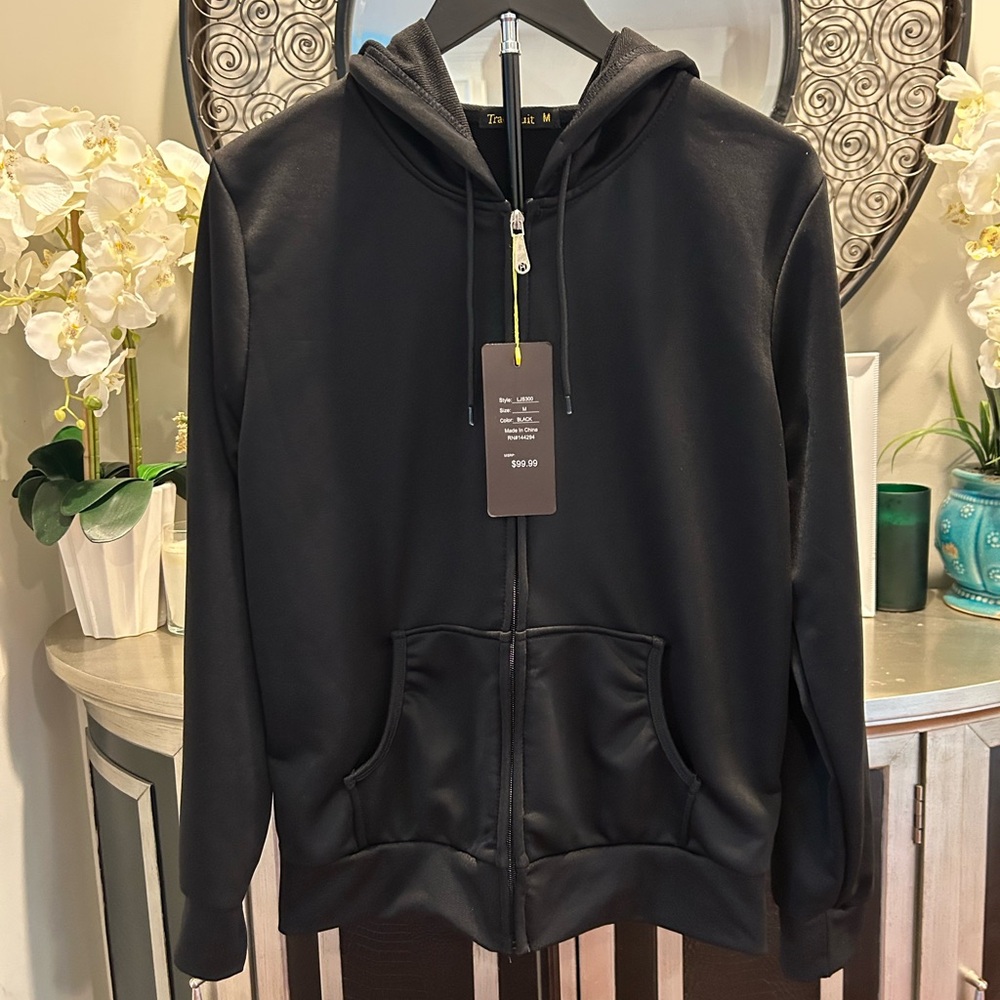 Women's Black Full-Zip Hoodie Jacket - Unbranded NWT